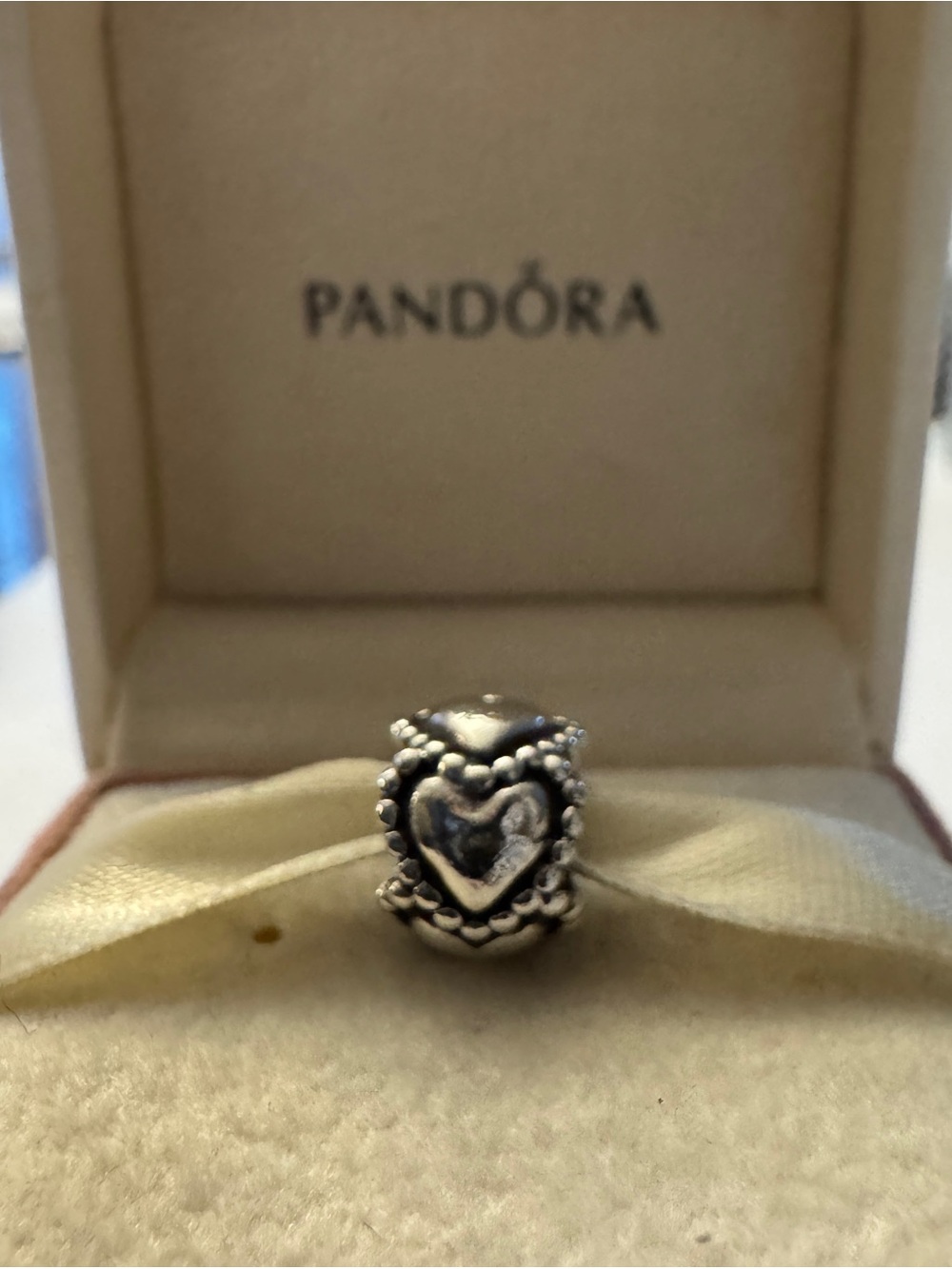 Pandora Sterling Silver Everlasting Love Heart Charm - Silver